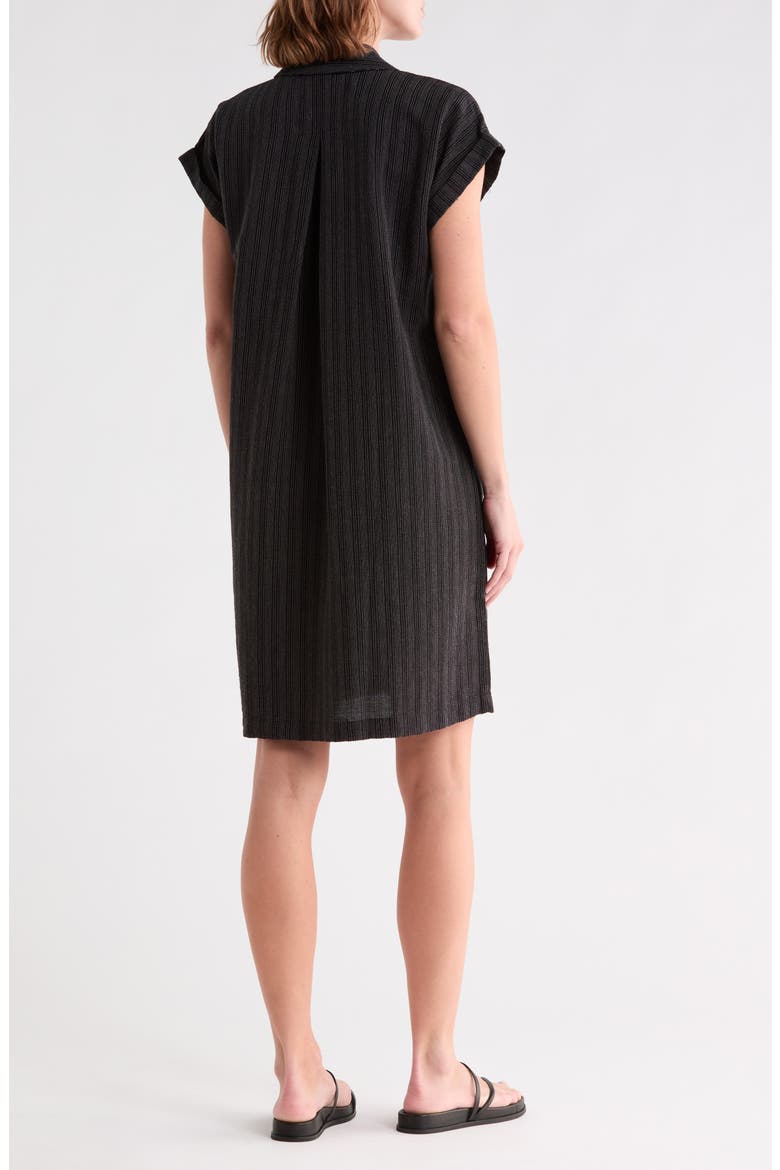 Organic Cotton Blend Shirtdress, Alternate, color, BLACK