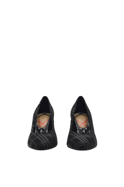 Burberry Check Suede Trinket Pumps