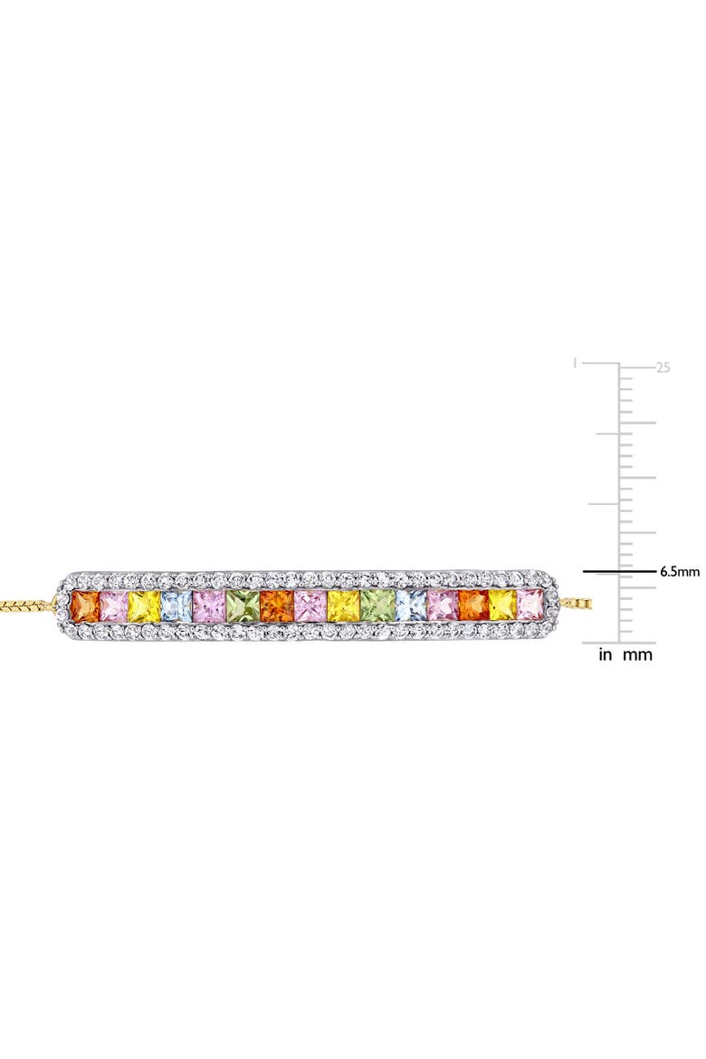 Multi-Color Sapphire Bolo Bracelet 14K, Alternate, color, 14k Yellow Gold