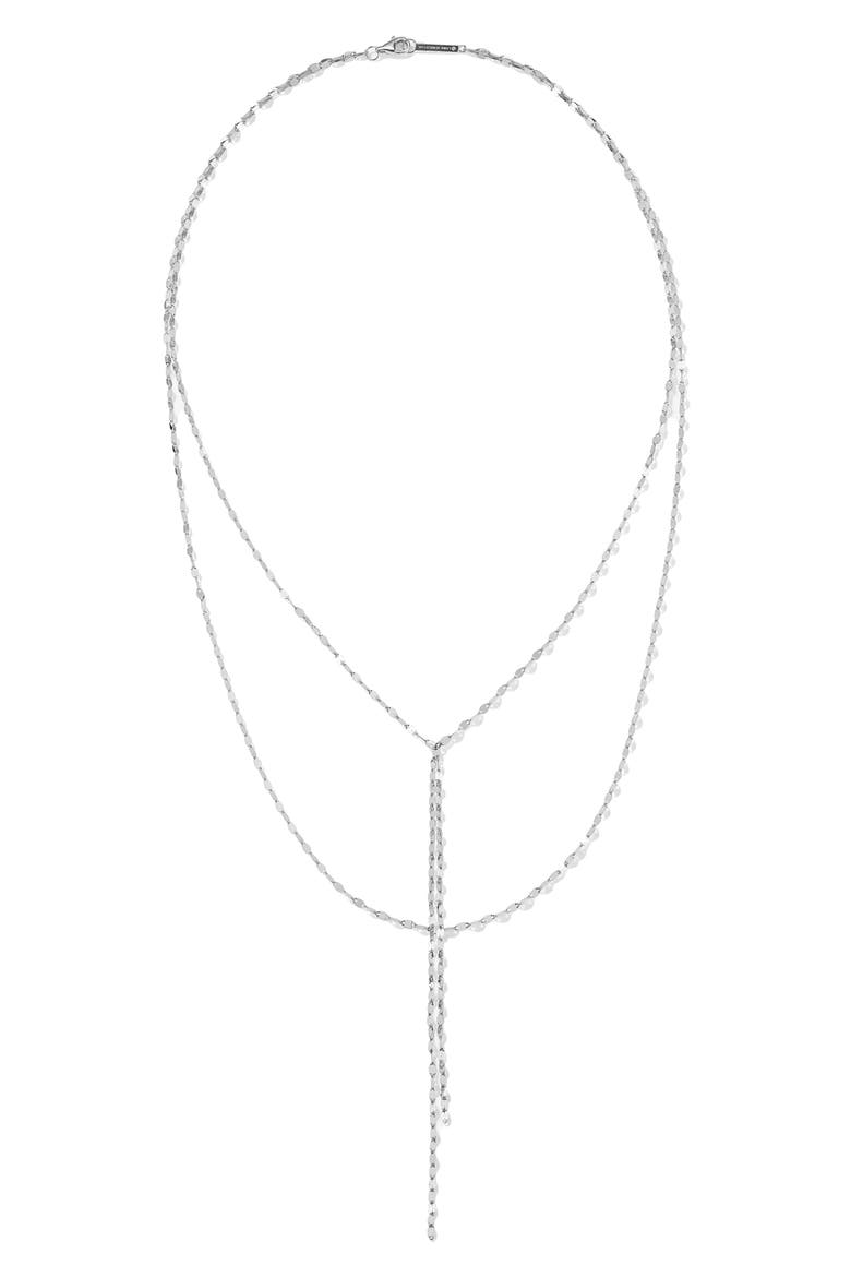 Blake 14K Gold Lariat Necklace, Alternate, color, WHITE GOLD