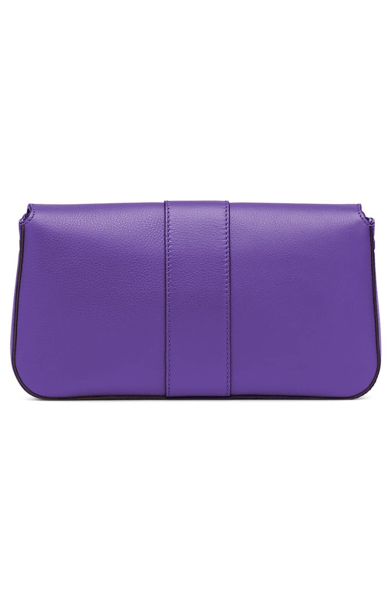 Fendi 'Dolce' Calfskin Leather Baguette, Alternate, color, 