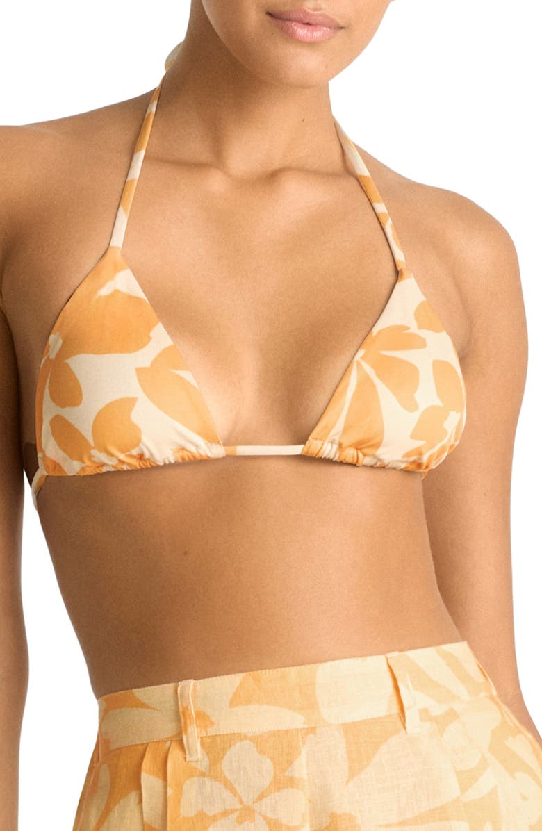 Vitamin A<sup>®</sup> Gia Triangle Bikini Top, Alternate, color, Creamsicle