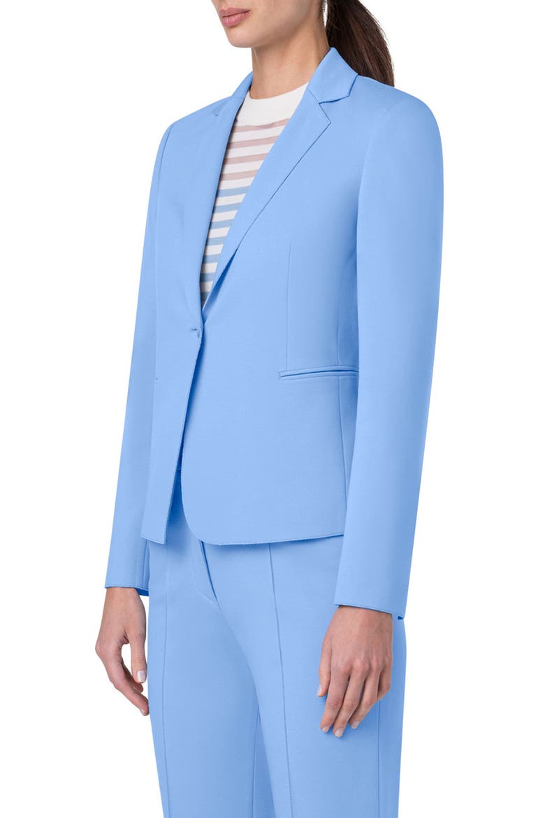 One-Button Double Face Blazer, Alternate, color, SKY
