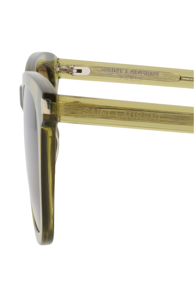 Saint Laurent 50mm Square Sunglasses, Alternate, color, Green Green Brown