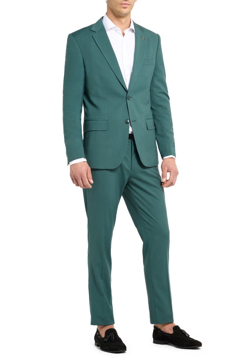 OppoSuits Daily Slim Fit Posy Green Suit, Main, color, Green