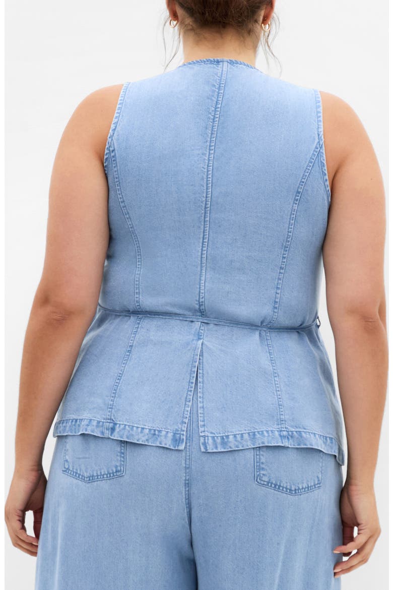 Evani Denim Vest, Alternate, color, LIGHT WASH