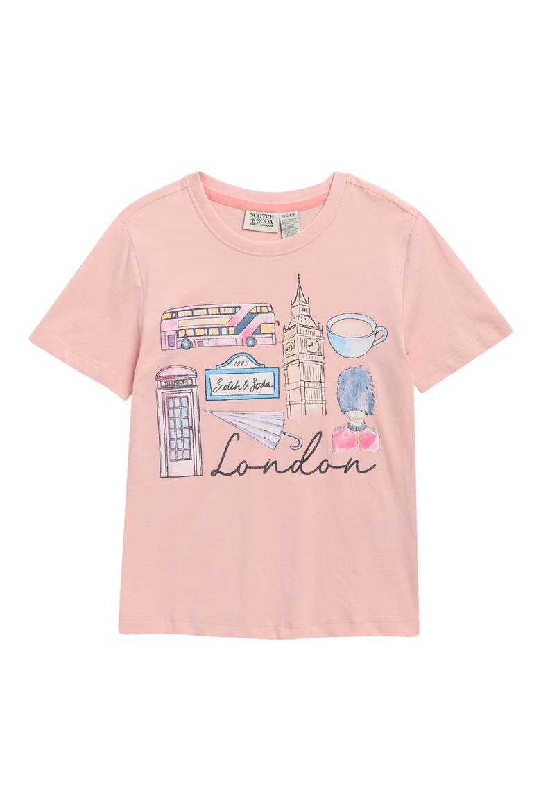 Kids' London Graphic T-Shirt, Main, color, MEDIUM PINK