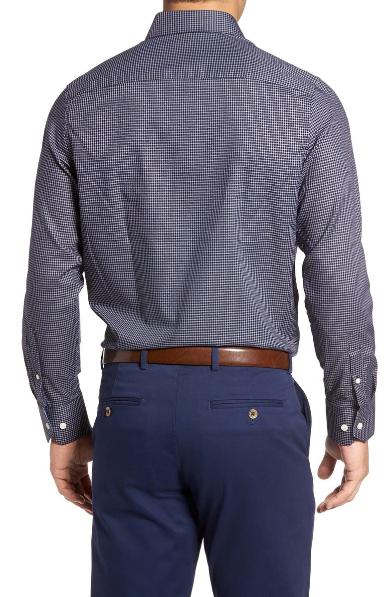 John W. Nordstrom<sup>®</sup> Nordstrom Men's Shop No-Iron Crepe Check Sport Shirt, Alternate, color,