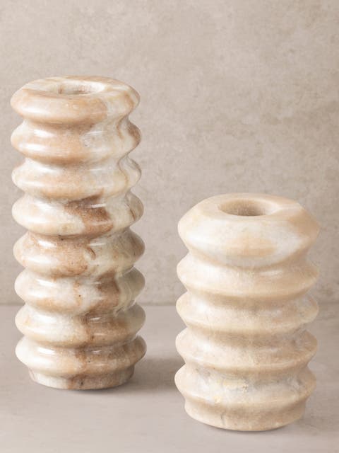 Tracey Onyx Taper Candle Holder, Set of 2