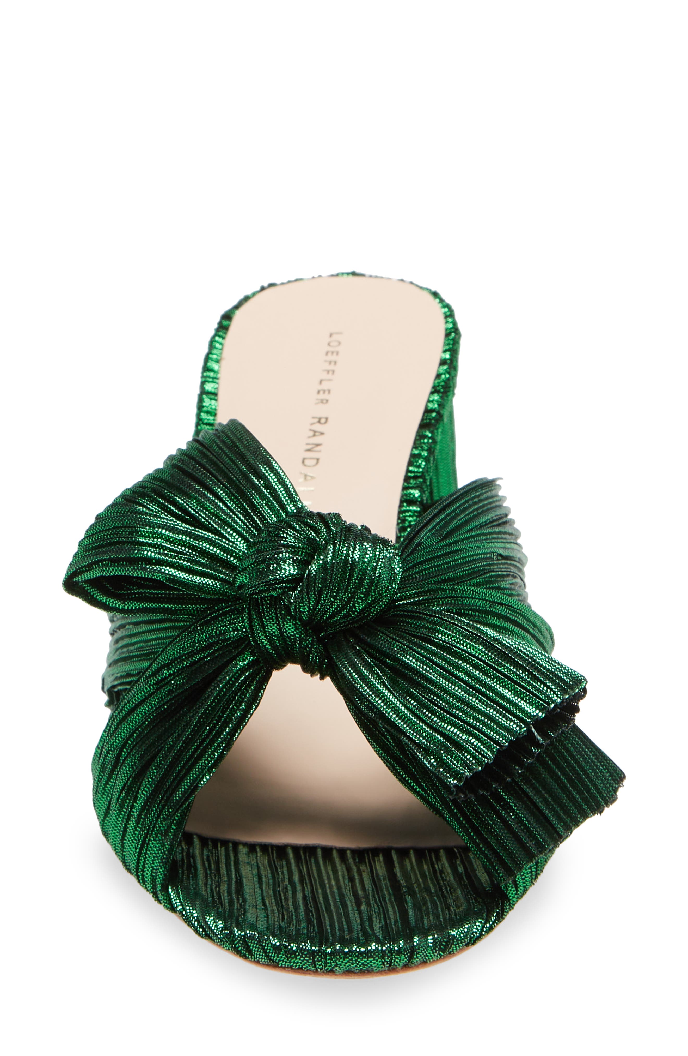 Emilia Knot Slide Sandal, Alternate, color, EMERALDDNU