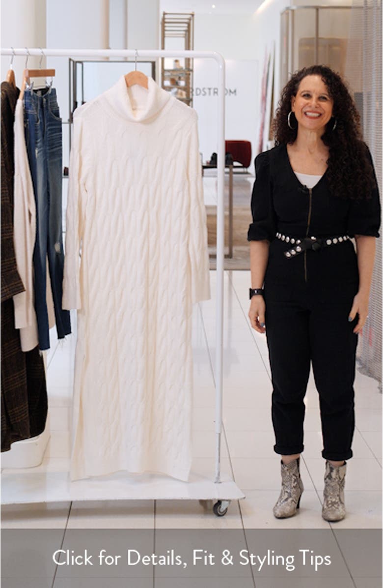 x @cellajaneblog Cable Knit Sweater Dress, sales video thumbnail