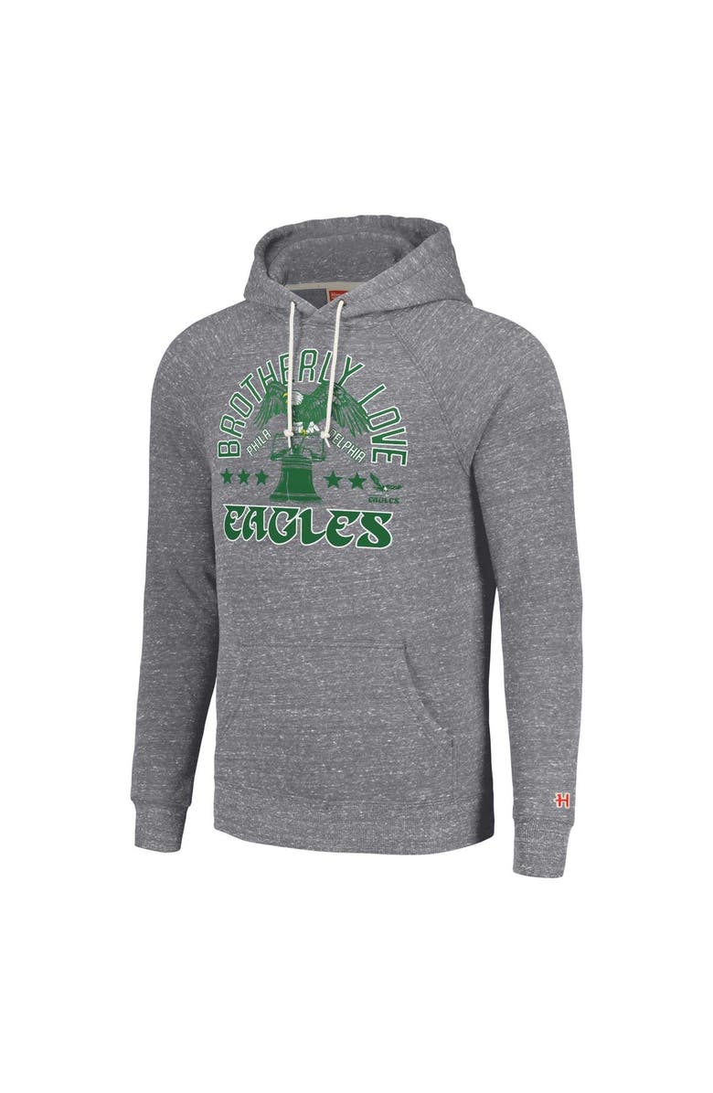 Homage Unisex Homage Gray Philadelphia Eagles Hyperlocal Raglan Pullover Hoodie, Alternate, color, Gray