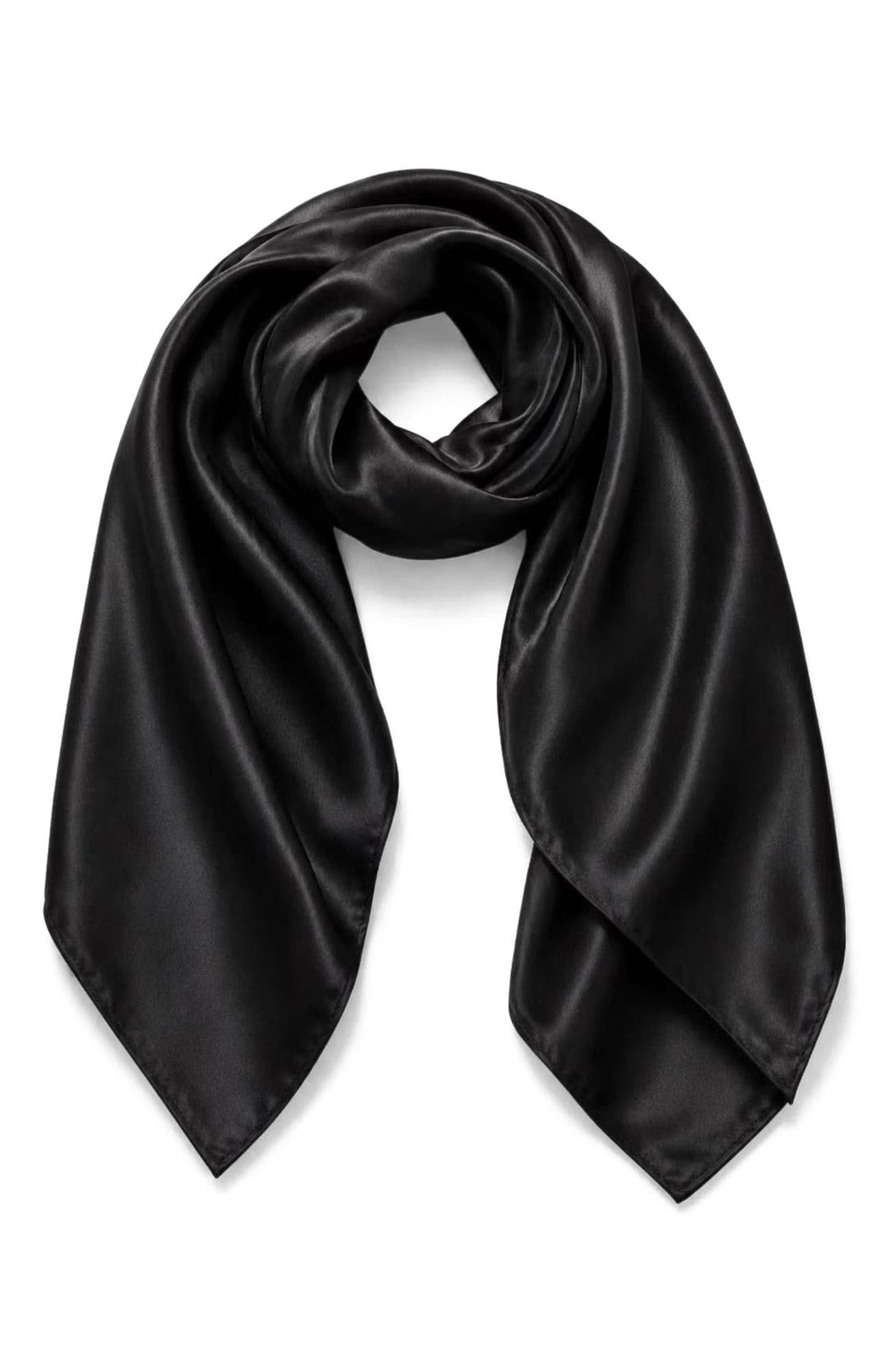 SILKSILKY Pure Silk Vintage-Inspired Pattern Square Scarf | Nordstrom