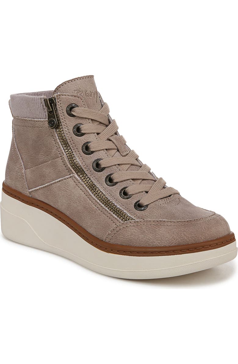 Blowfish Malibu Camden Wedge Sneaker, Main, color, Mushroom Microsuede