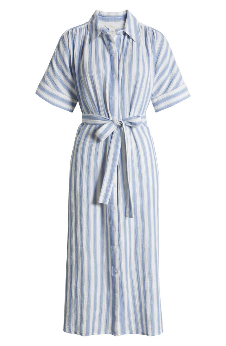 Caslon<sup>®</sup> Stripe Belted Maxi Shirtdress, Alternate, color, 