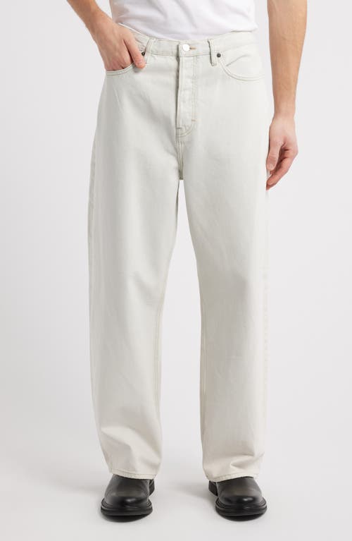 Frame Baggy Straight Leg Jeans In Bleach Out