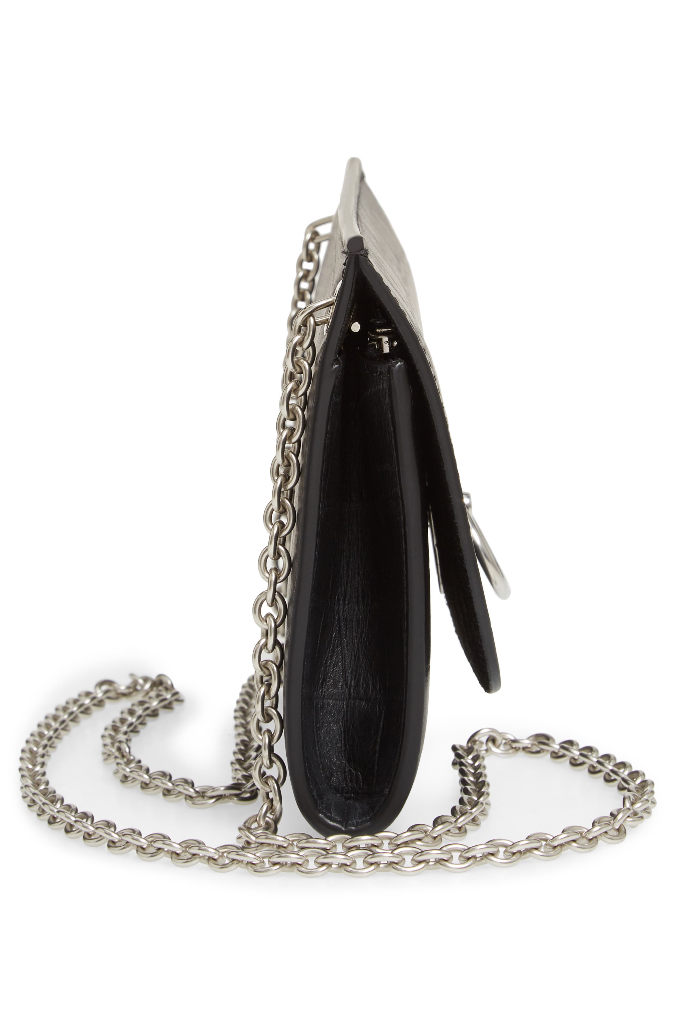 Mulberry Amberley Matte Croc Embossed Leather Clutch, Alternate, color, 