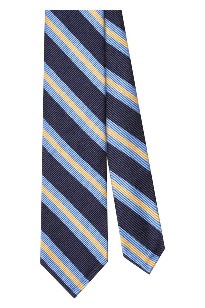 Newman 7-Fold Signature Repp Silk Necktie, Main, color, Navy Multi