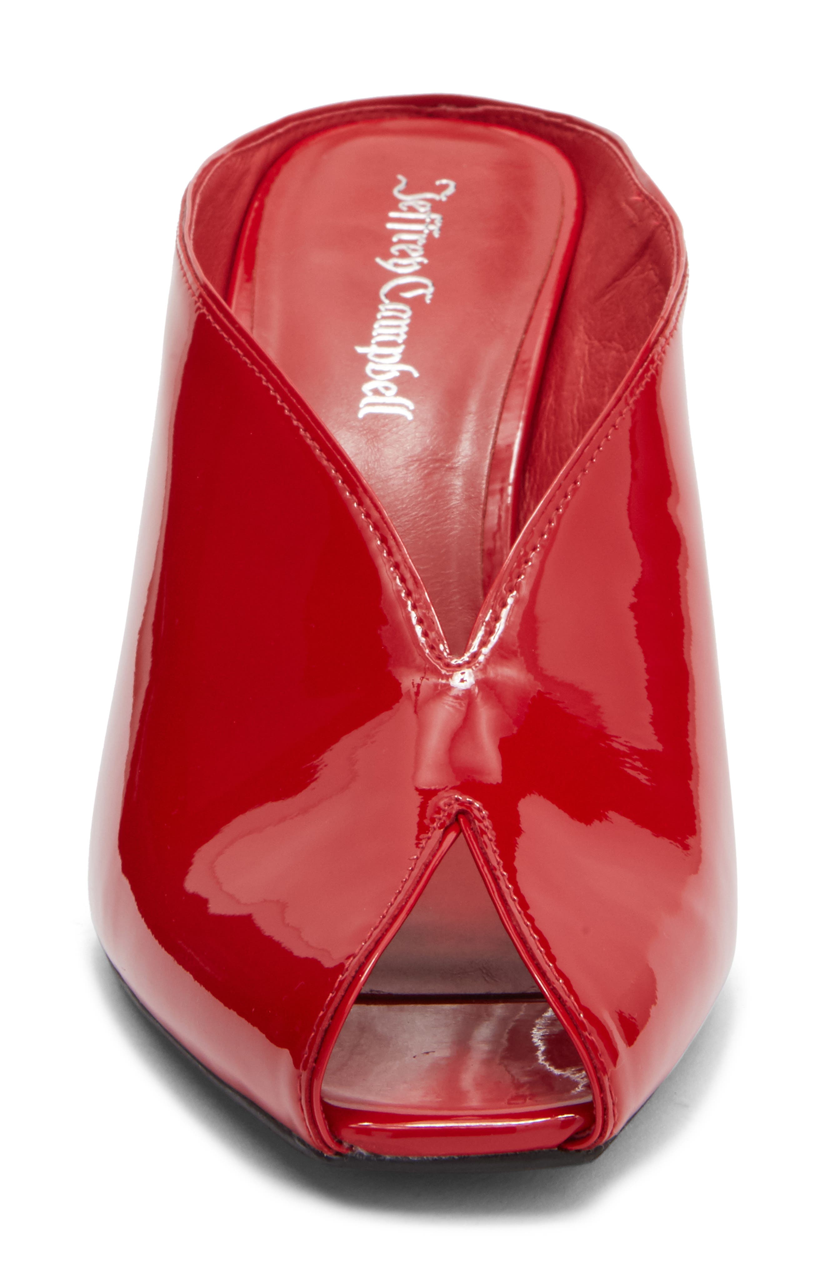 Parler Mule, Alternate, color, RED PATENT