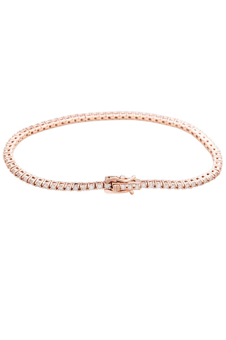 14K Gold Diamond Tennis Bracelet, Alternate, color, Rose Gold