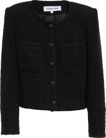Veronica Beard Lars Metallic Cotton Blend Tweed Jacket