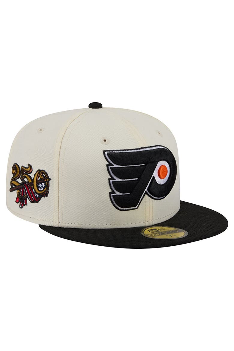 Men's New Era  Cream Philadelphia Flyers 250th Anniversary of the United States Two-Tone 59FIFTY Fitted Hat, Main, color, Cream