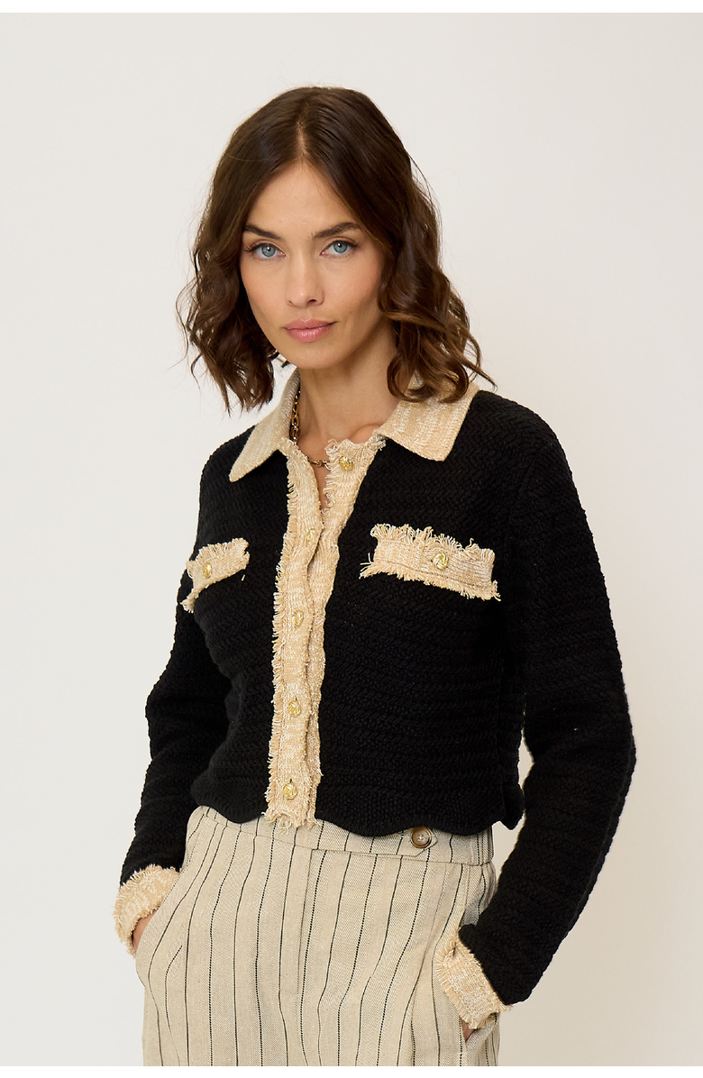 Central Park West Women's Rose Scallop Edge Sweater, Main, color,