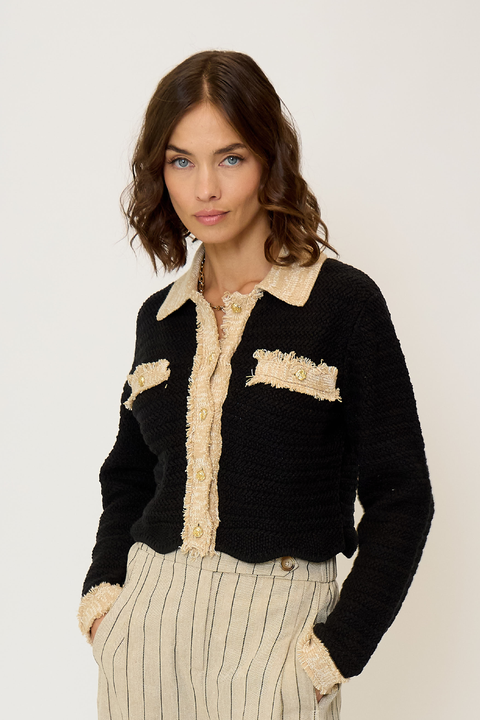 Women's Rose Scallop Edge Sweater