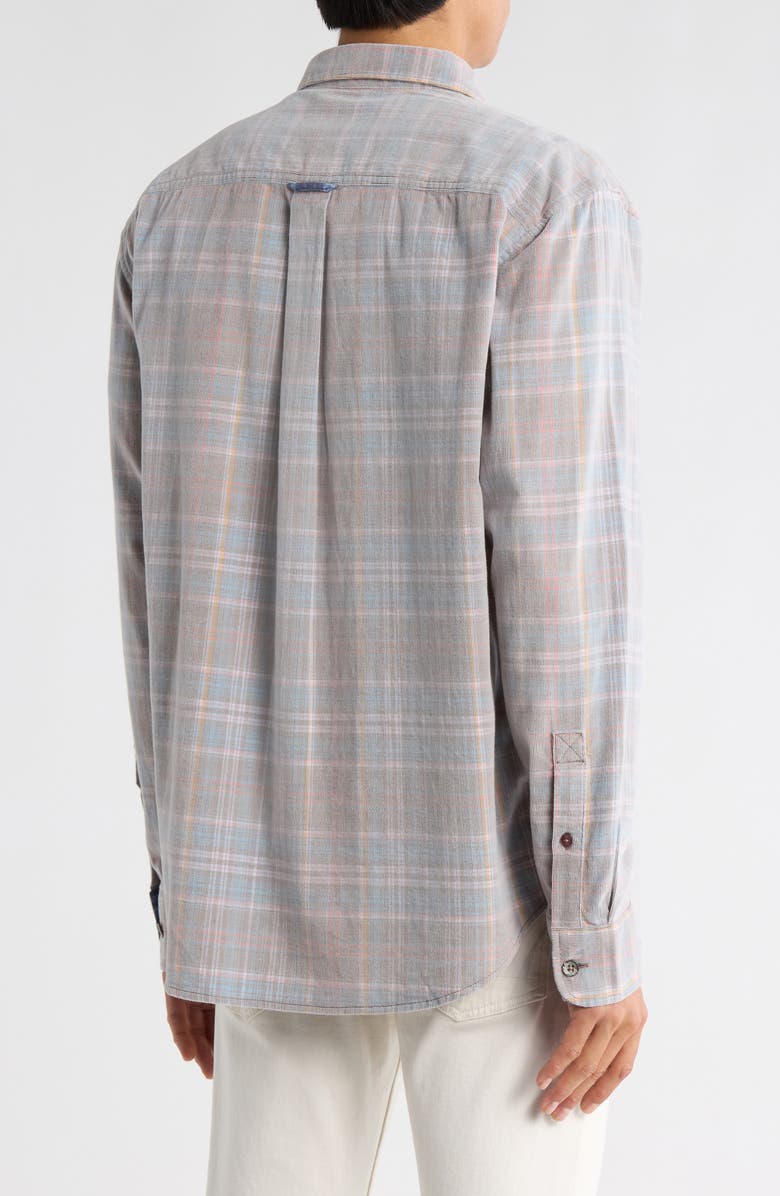 Tommy Bahama Coastline Bisa Check Corduroy Button-Up Shirt, Alternate, color, Bala Shark