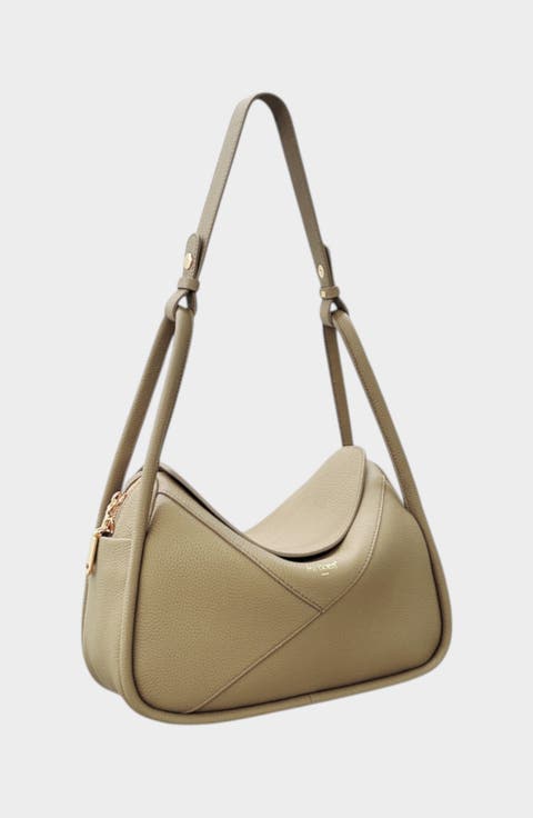 Carnaby Genuine Pebble Leather Shoulder Bag