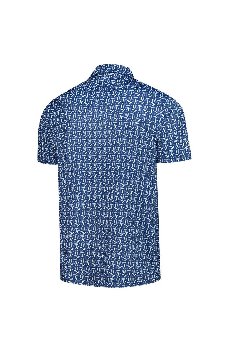 BARSTOOL GOLF Men's Barstool Golf  Navy THE PLAYERS Surf N Turf Printed Polo, Alternate, color, Navy