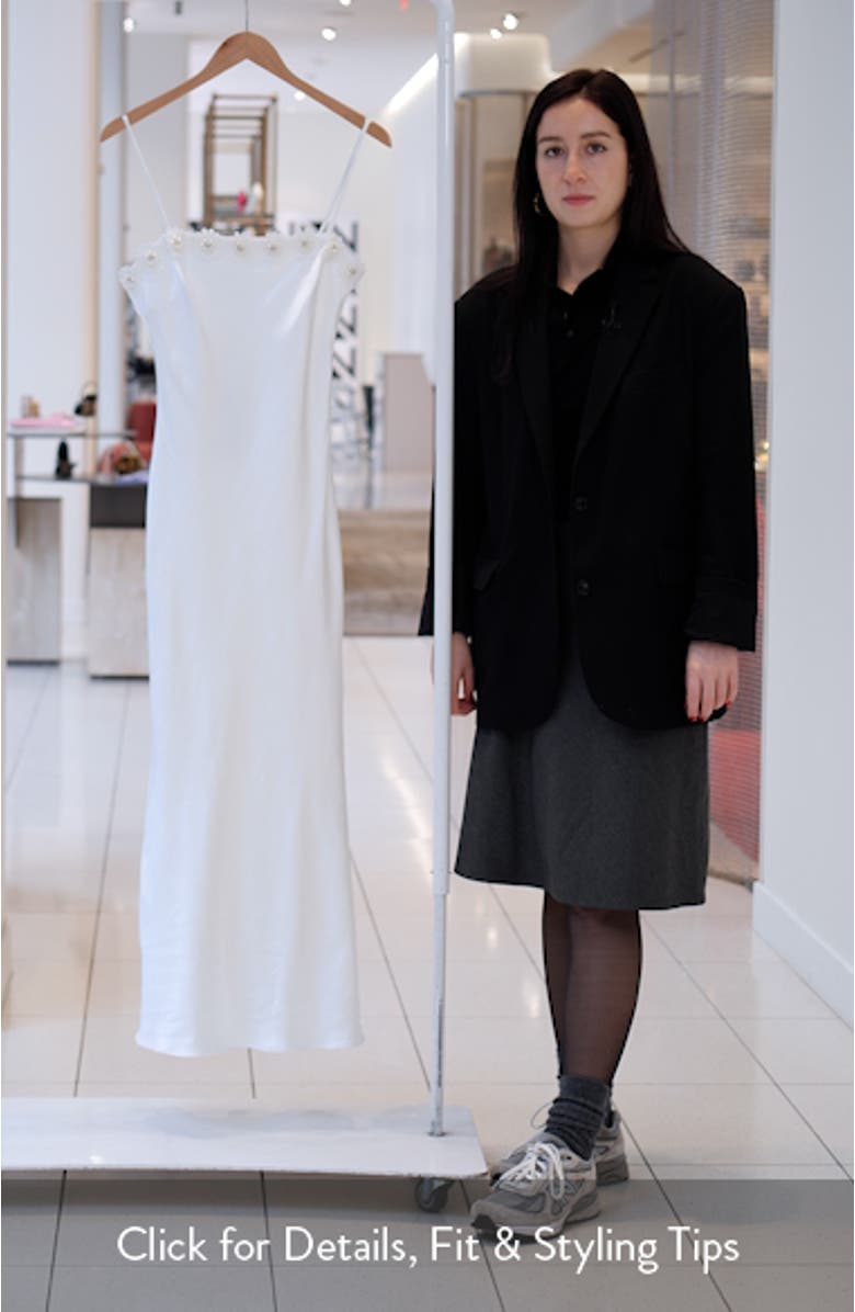 Clarissa Satin Midi Dress, sales video thumbnail