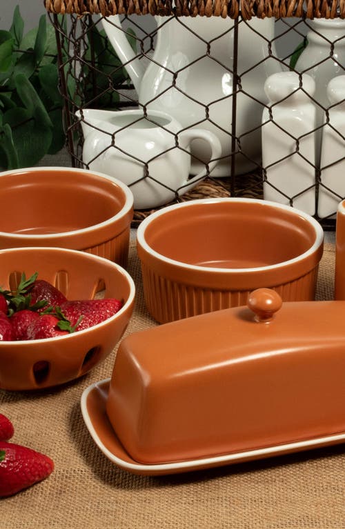 Bia Cordon Bleu 7-piece Terracotta Tabletop Dishes In Terracotta