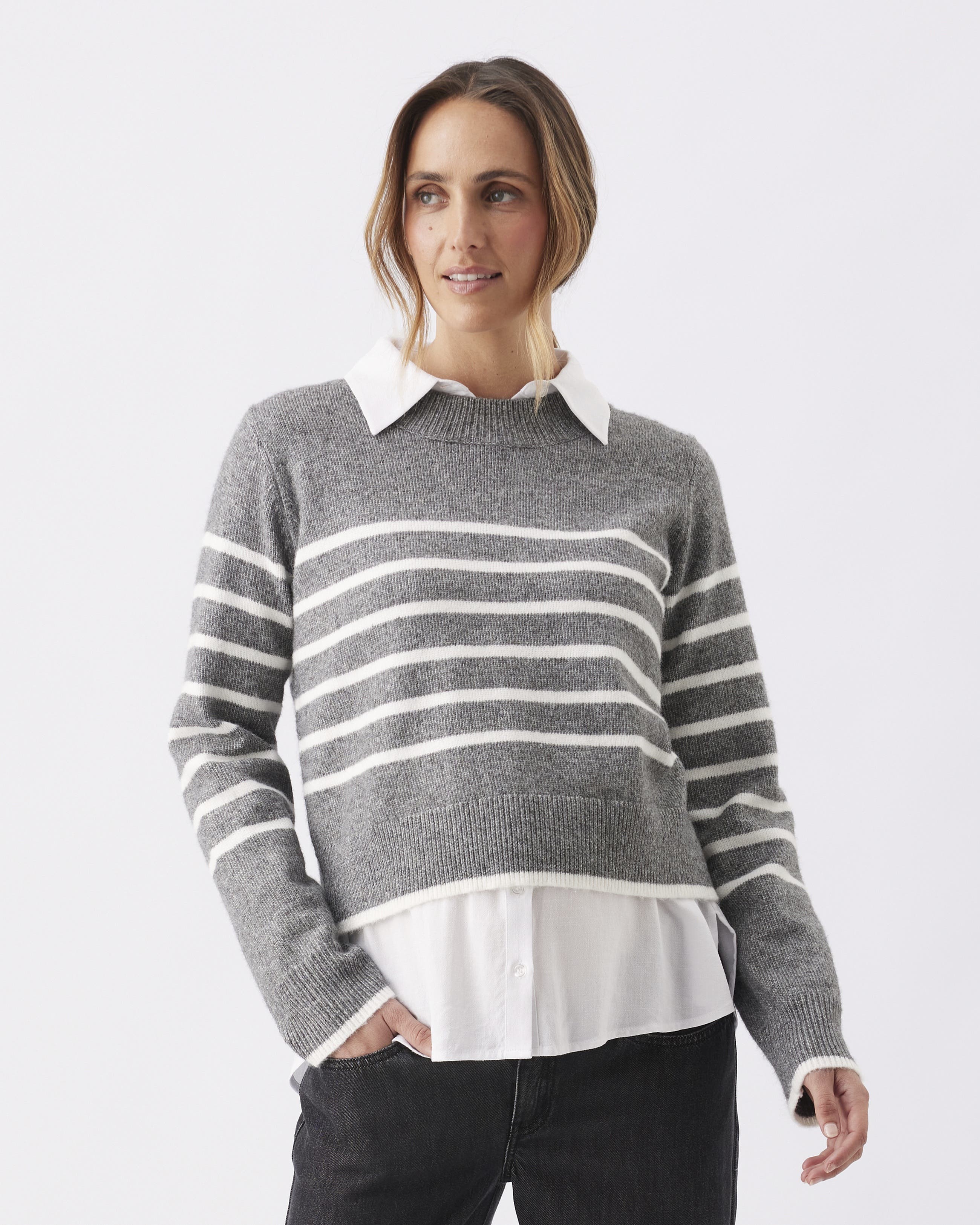 selected Grey Marle / White