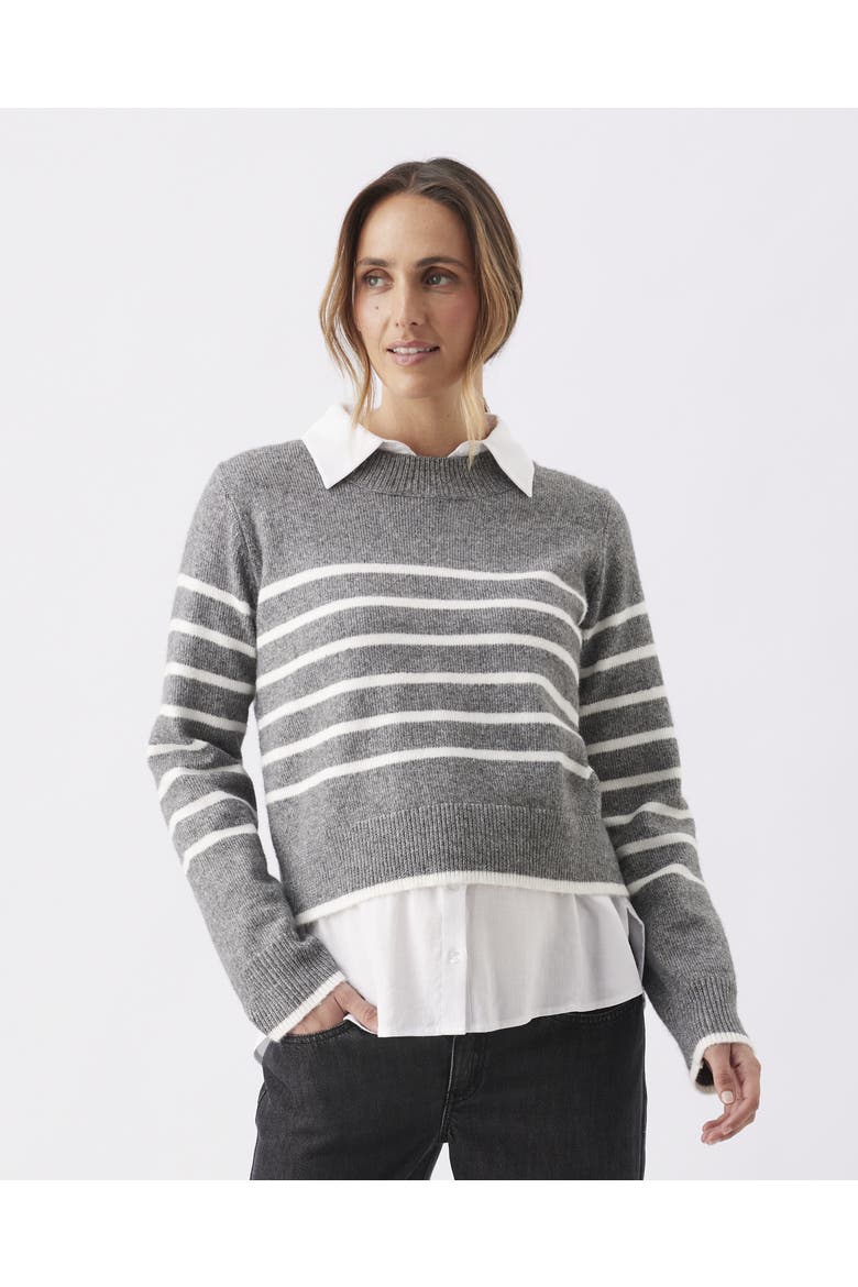 Montana Knit, Main, color, Grey Marle / White