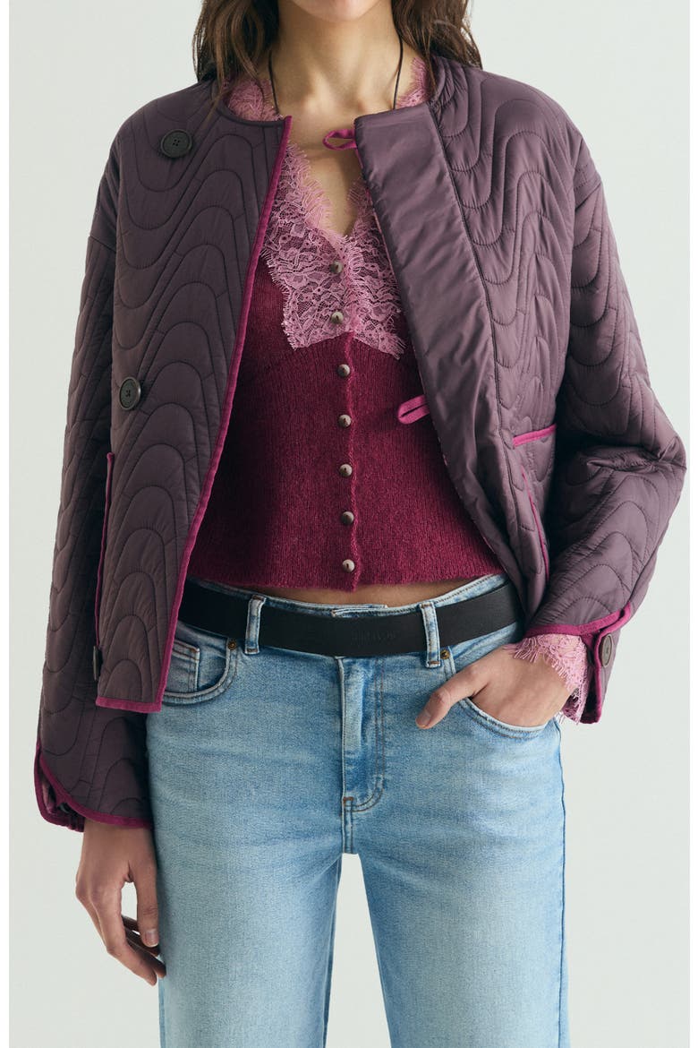 Reversible Padded Jacket, Main, color, Mauve