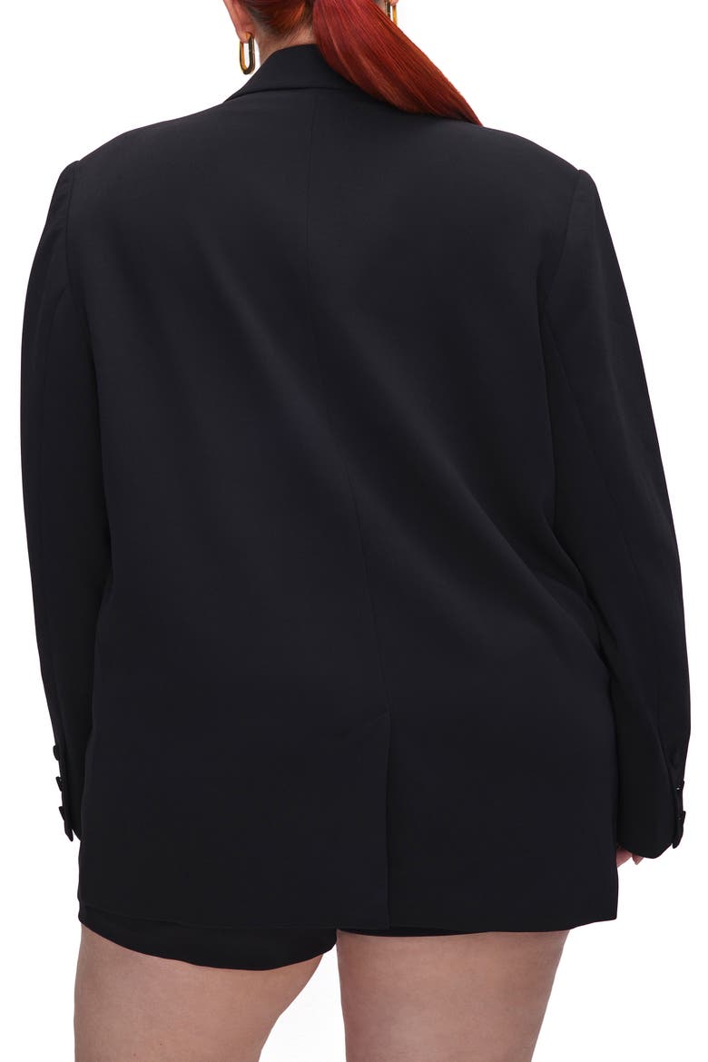 Luxe Suiting Boyfriend Blazer, Alternate, color, BLACK001