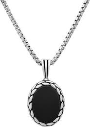 HMY JEWELRY Men's Sterling Silver Pendant Necklace