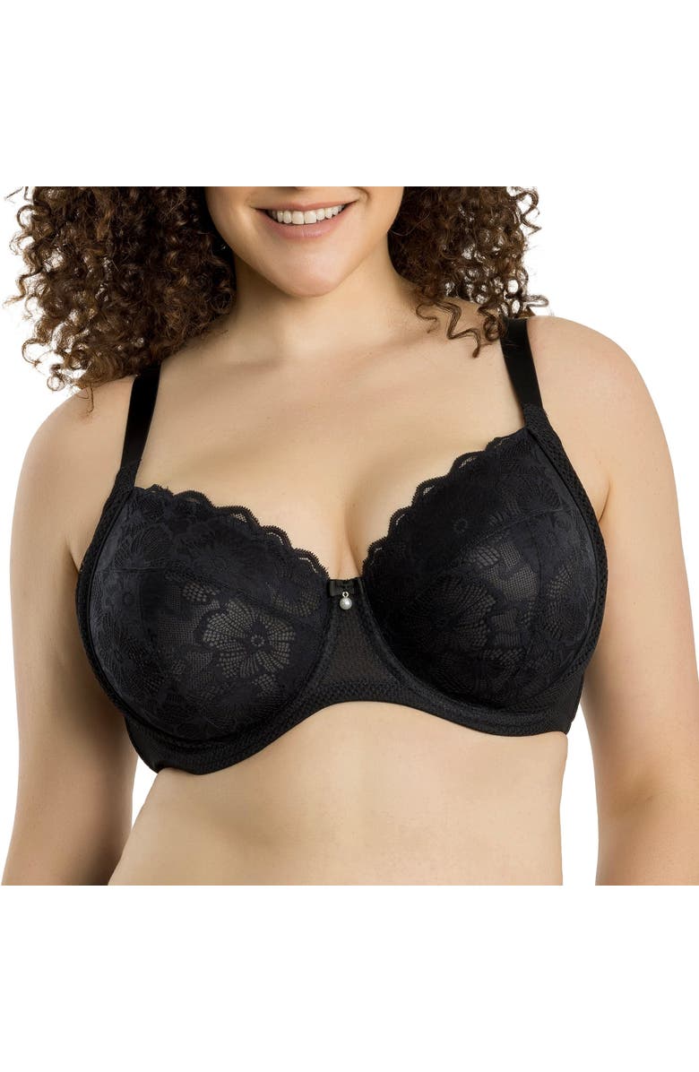 Parfait Luxlacy Full Coverage Sweetheart Unlined Wire Bra, Alternate, color, Black