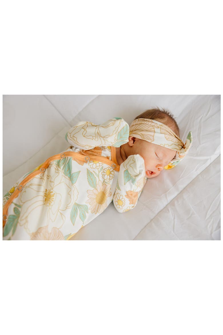 Newborn Knotted Gown, Alternate, color, Rose