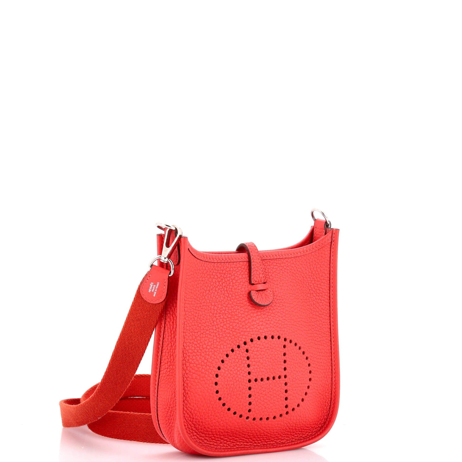 Pre-Owned Hermes Evelyne Bag Gen III Clemence TPM, Alternate, color, Rouge Pivoine