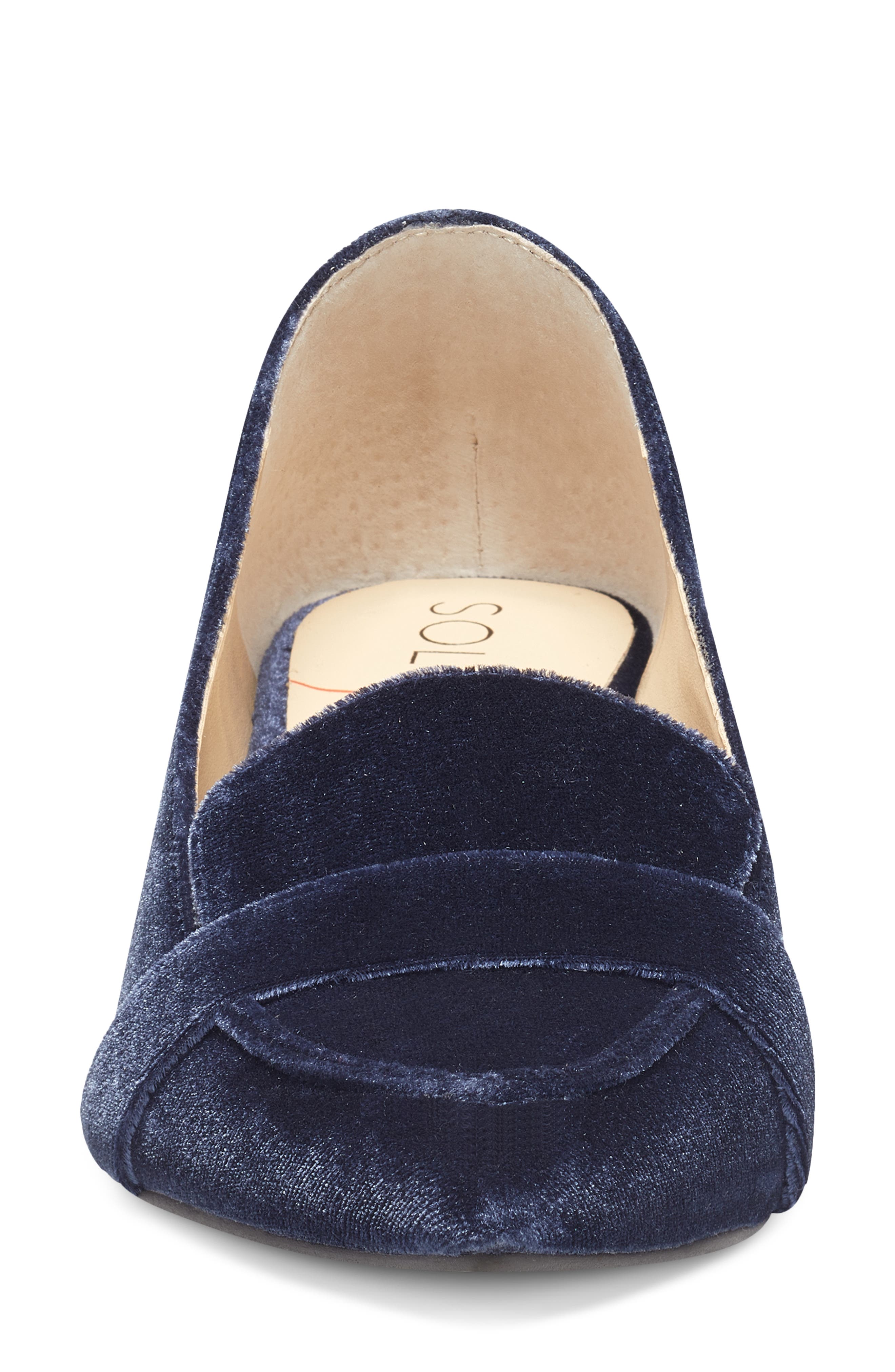 Karoleena Block Heel Pump, Alternate, color, OXFORD BLUE VELVET