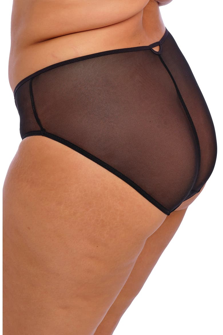 Sachi Full Figure High Waist Panties, Alternate, color, BLACK