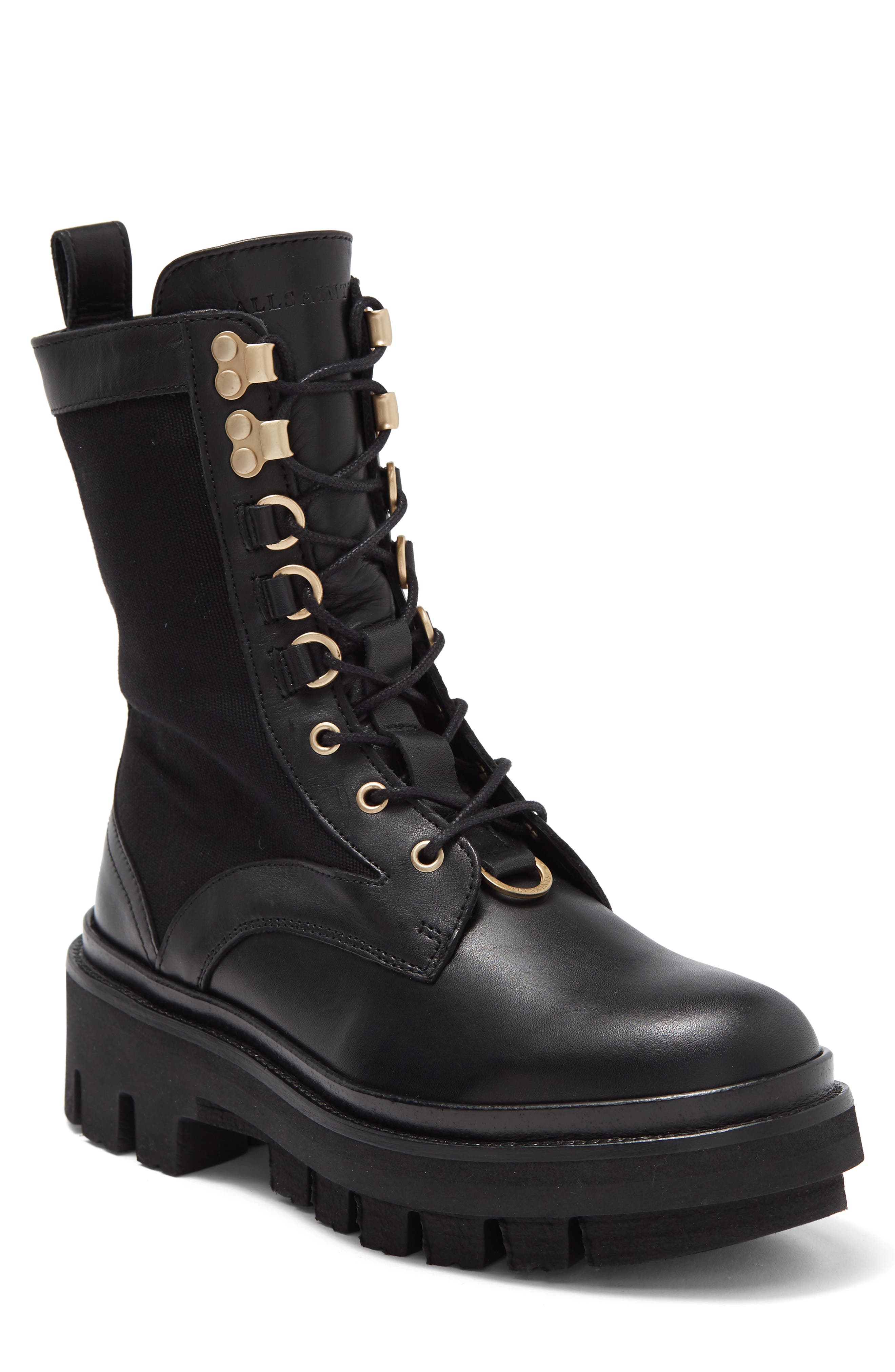 AllSaints Beth Combat Boot, Main, color, 