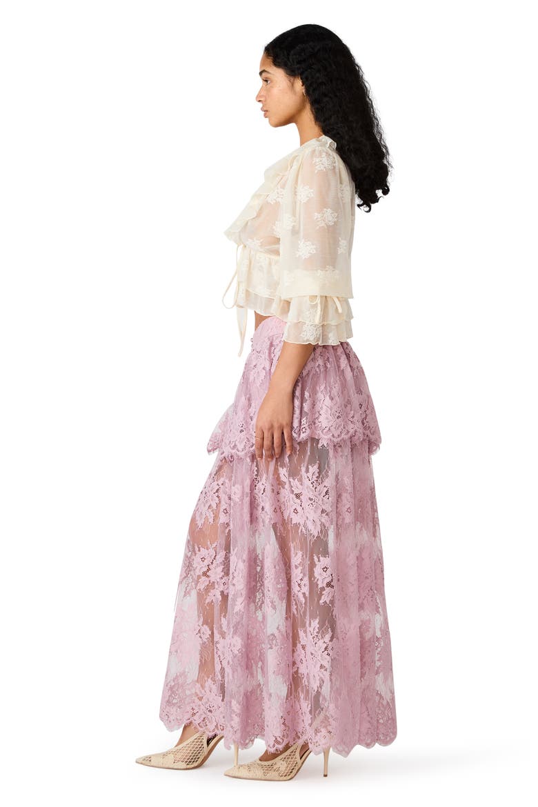Arietty Lace Maxi Skirt, Alternate, color, MAUVE SHADOWS