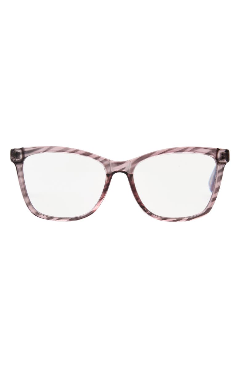 Betsey Johnson Square Blue Light Blocking Glasses, Main, color, 