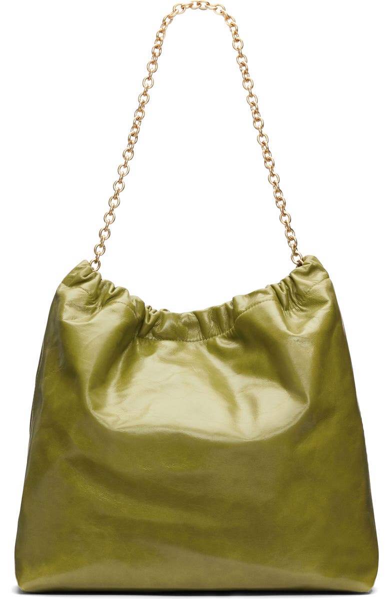 Reformation Dahlia Leather Tote, Alternate, color, Apple Green Leather