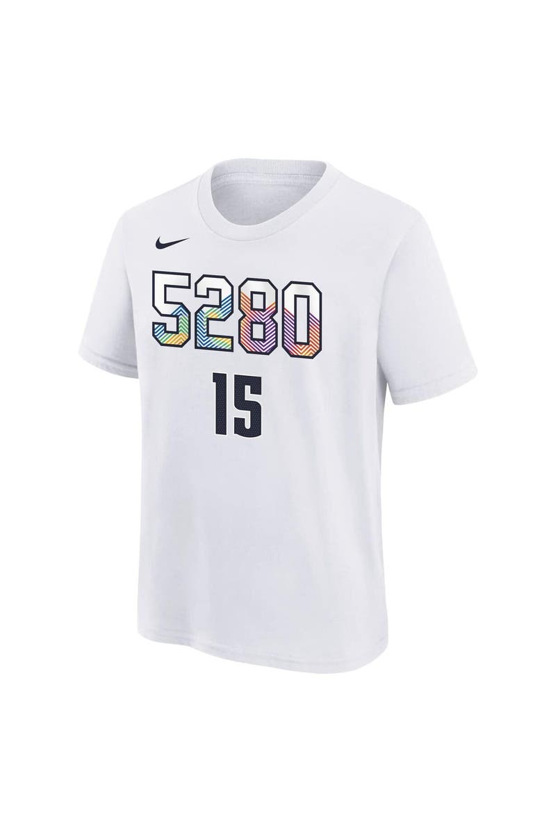 Nike Youth Nike Nikola Jokic White Denver Nuggets 2024/25 City Edition Name & Number T-Shirt, Alternate, color, 