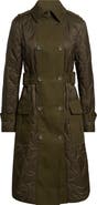 Veronica Beard Newberry Quilted Mixed Media Coat