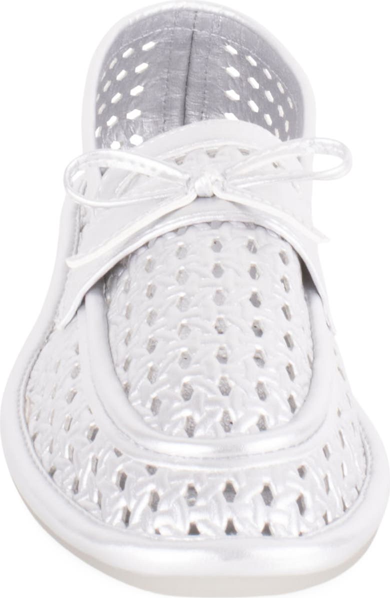 Tahari Maple Cutout Loafer, Alternate, color, Silver